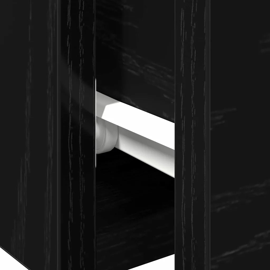 Mobile a muro con cassetto 2 pcs Rovere Nero 102 x 30 x 20 cm 3333075