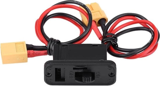 Commutatore RC Veloce per Modelli di Aerei di Grande Dimensione Schermo di Protezione per Batteria Connettore di Collegamento XT60 Connettori Maschio/Femmina per Modelli di Aerei di Lunghezza Maggiore