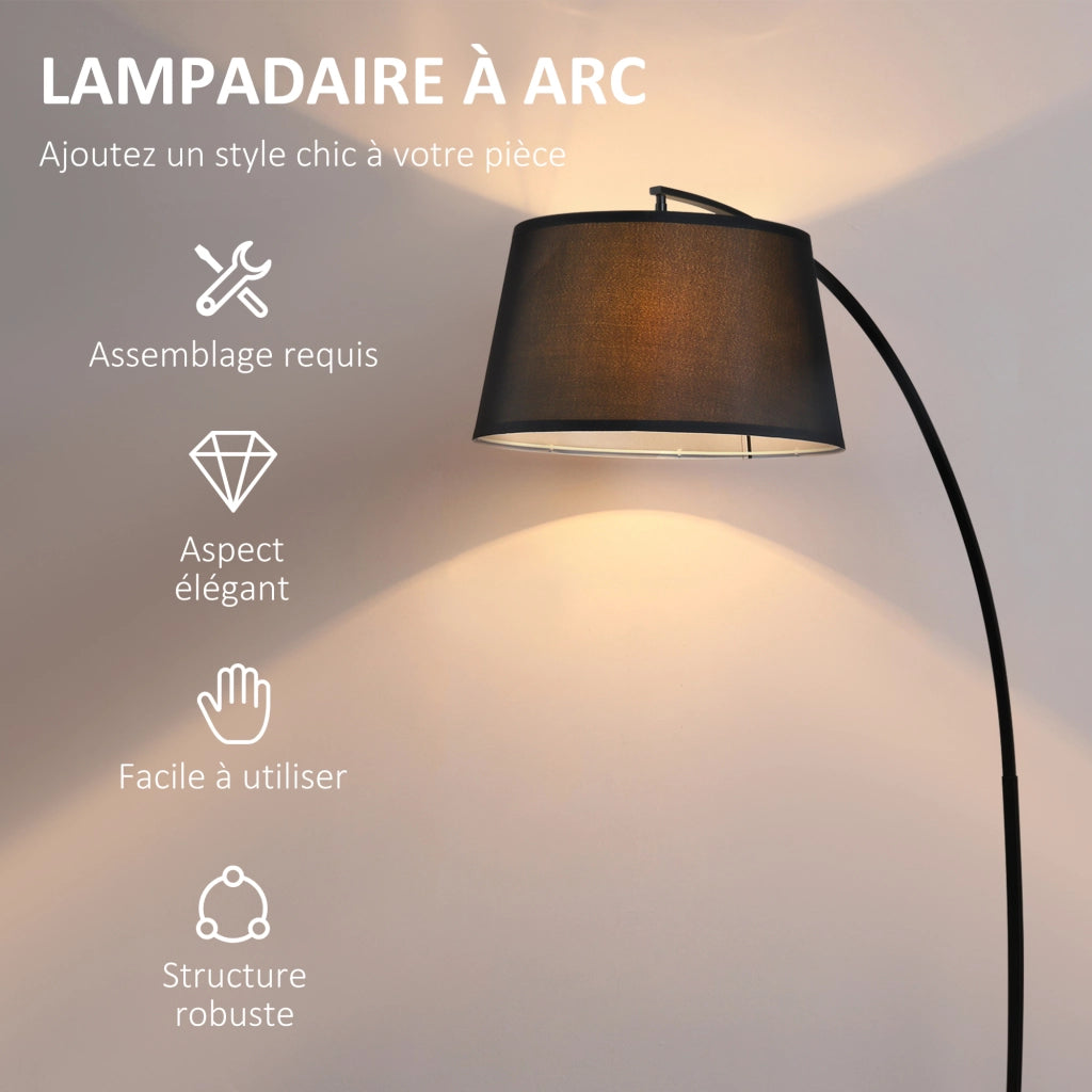Lampada da terra arco ¨C Minimal ¨C metallo nero