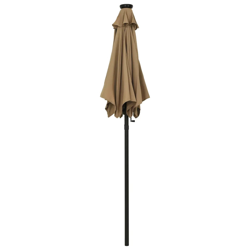 Ombrellone da Giardino-Ombrello da Balcone con LED Tortora 200x211 cm in Alluminio