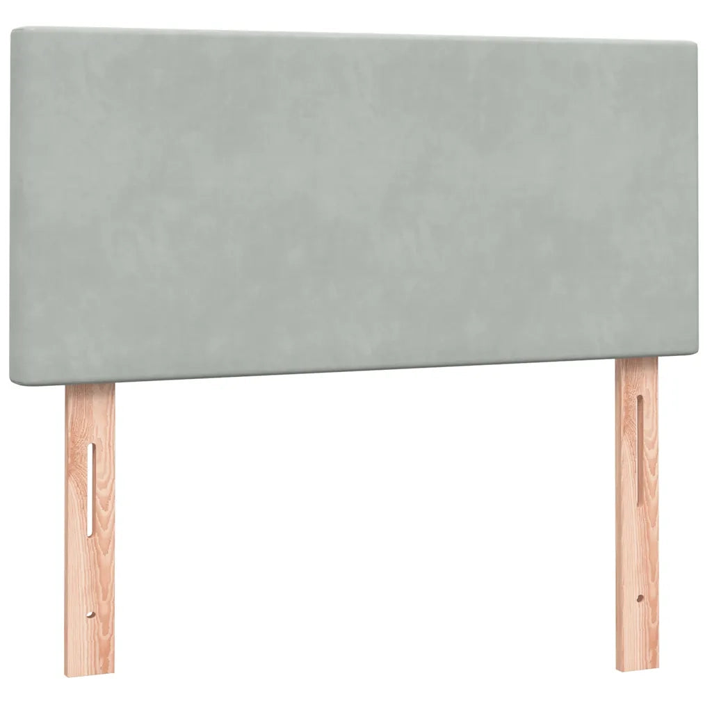 Letto a Molle con Materasso e LED Grigio Chiaro 90x220 cm Velluto 3316719