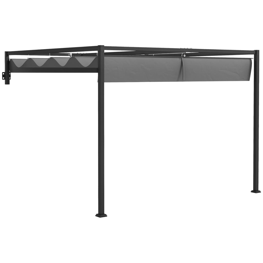Pergola Gazebo ¨C Minimal ¨C Grigio Acciaio Poliestere 3x4 m