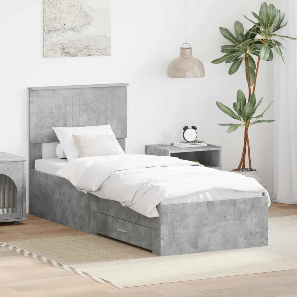 Struttura del letto Grigio Certo e Argento 70 x 190 cm 3410961