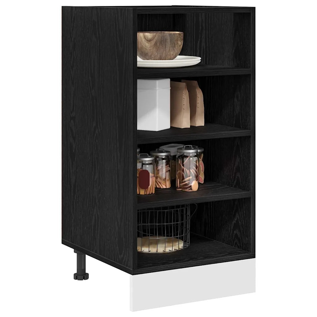Base per Cucina-Mobile Base da Cucina Riga Rovere nero 40 x 44,5 x 81,5 cm