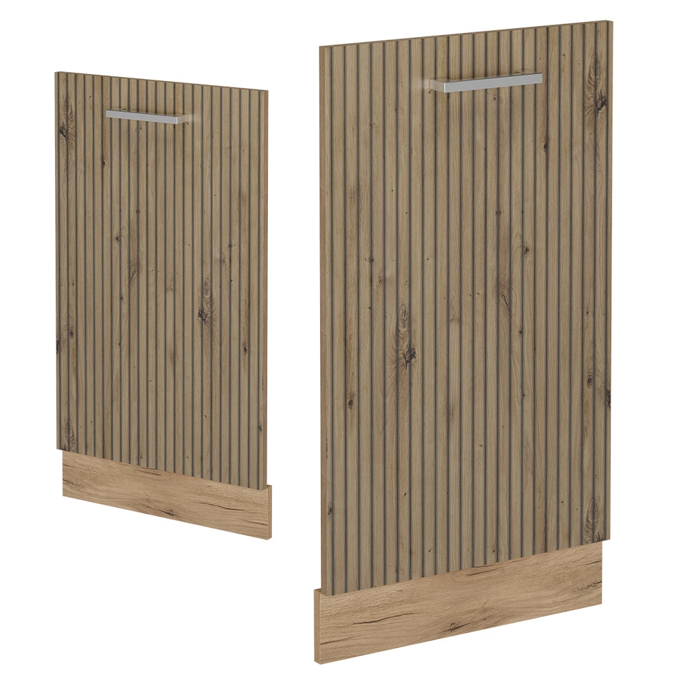 Pannello frontale della lavastoviglie R-Line Rovere artigianale/Rovere dorato 45 cm, PL Rovere Vicco