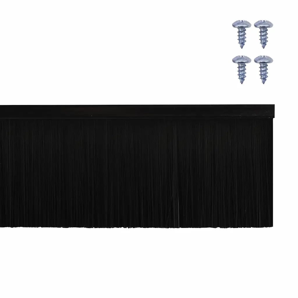 Spazzole per porte a vite 6 pz Nero 100 cm Lega di alluminio CFW2701145