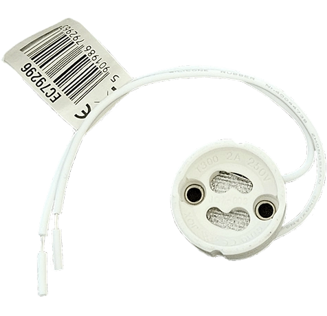 Portalampada GU10 ceramica con cavo 15 cm Ecolight