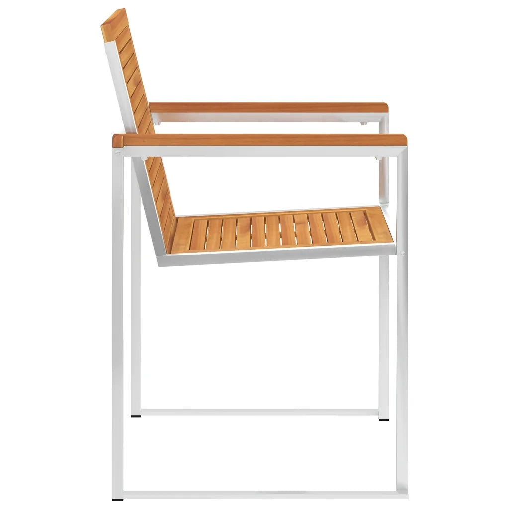 Sedie da Giardino con Cuscini 4 pz in Legno Massello di Acacia 3078484