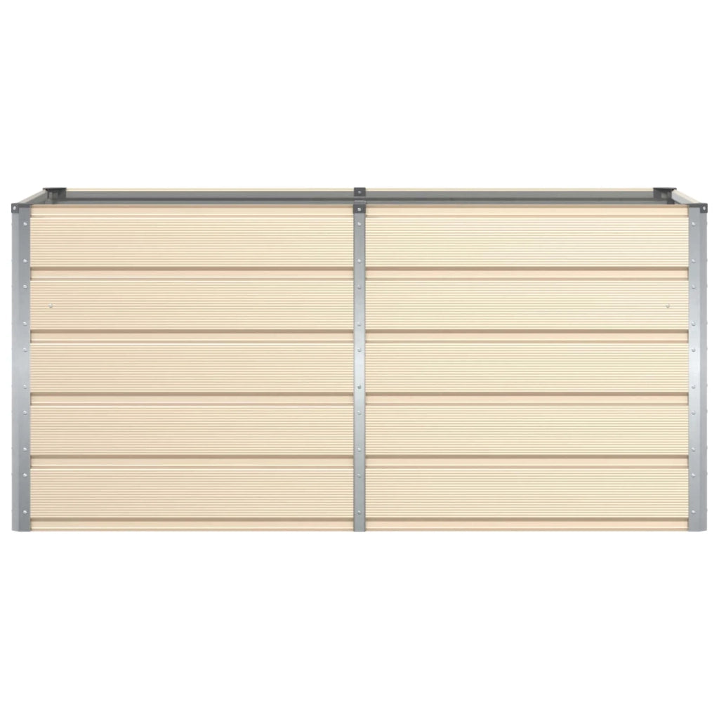 Fioriera moderna 160 x 80 x 75 cm per interni/esterni design industriale acciaio avorio 02_0059146
