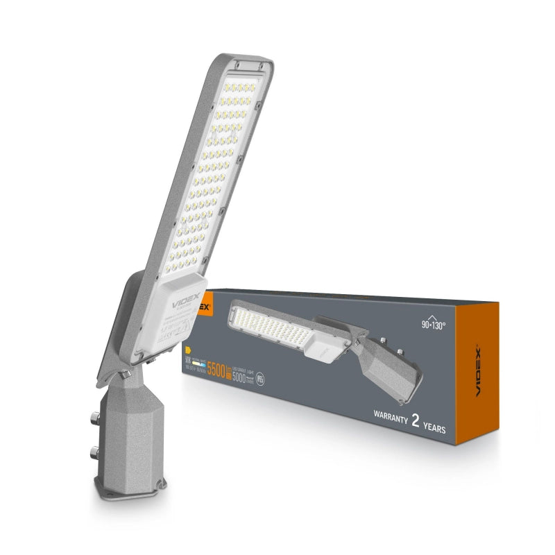 Lampione LED moderno 50W 5500lm IP65 grigio Videx