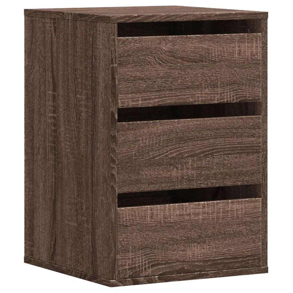 Cassettiera Angolo Rovere Marrone 40x41x58cm Legno Multistrato 852840