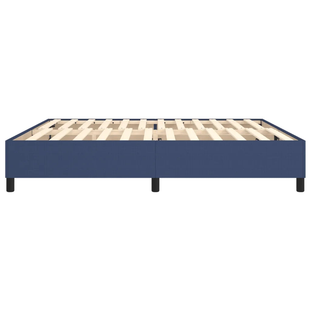 Struttura Letto a Rete a Molle Blu 200x200 cm in Tessuto 3120892