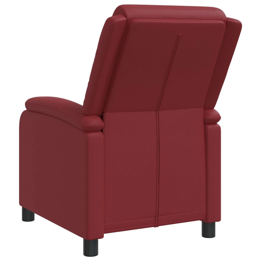 Poltrona reclinabile Rosso Vino Similpelle 42034845