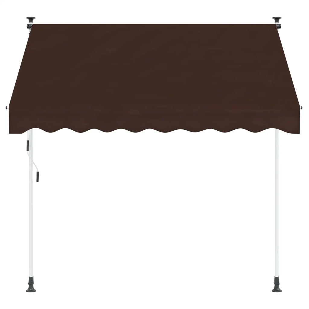 Tenda da Sole | Tenda retrattile manuale Marrone 250 cm