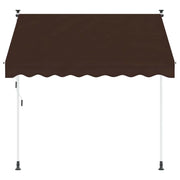 Tenda da Sole | Tenda retrattile manuale Marrone 250 cm