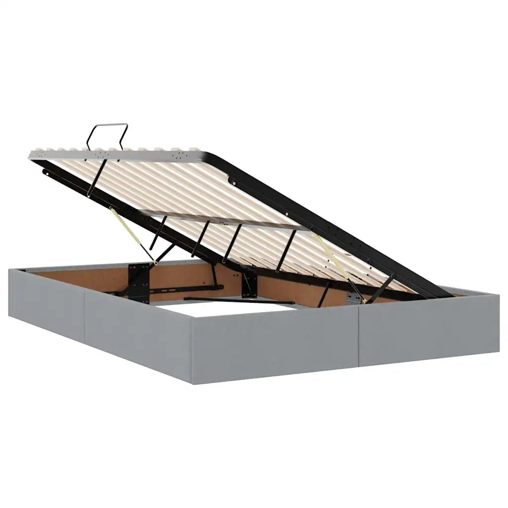 Letto con contenitore e materasso Grigio chiaro 140 x 190 cm 3370443