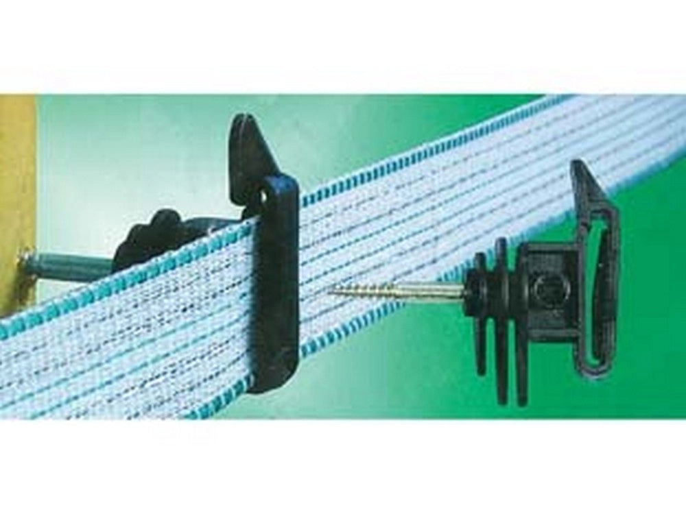 25pz isolatore elettrorecinzione con vite legno per fettuccia cod:ferx.fer284622