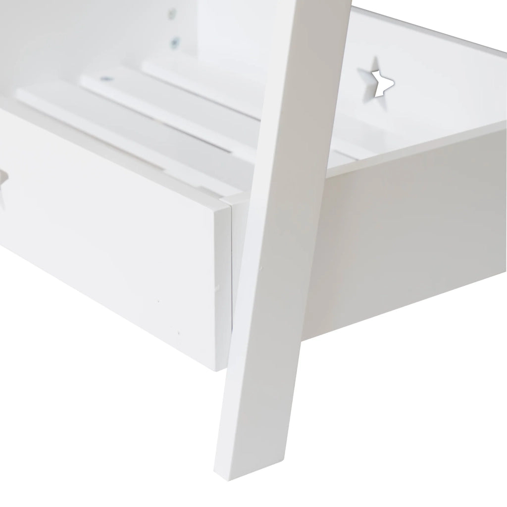 Armadio per bambini con vano portaoggetti 126 x 73 x 43 cm bianco 03_0008154