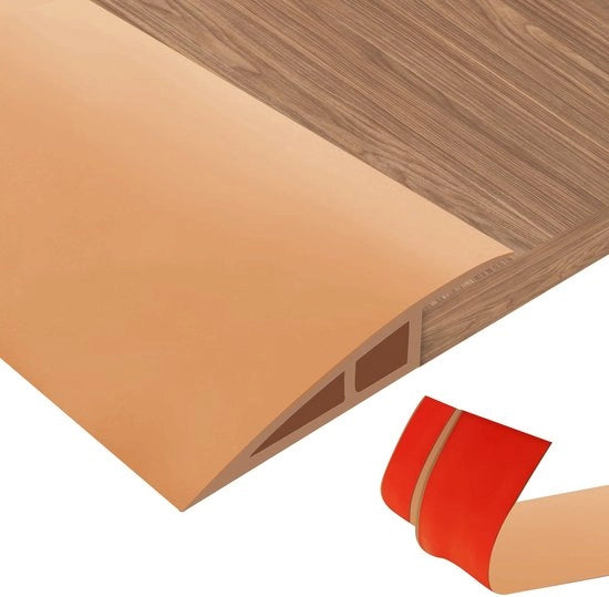 Profilo di transizione per porte in PVC, profilo di transizione autoadesivo con regolazione di altezza da 15-20 mm, profilo di transizione per pavimento per l'attacco di pavimenti in legno e tappeti, pavimenti in piastrelle 2M