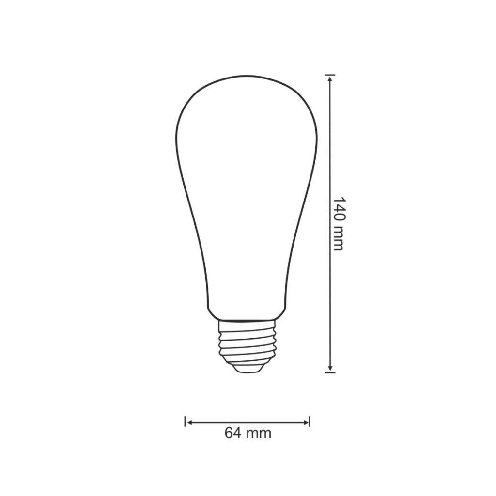 Lampadina LED Filamento ST64 E27 2000K 350lm Polux