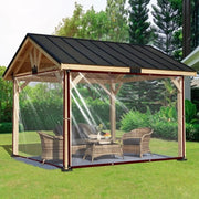 Zeildoek trasparente - con occhi, zeildoek trasparente acqua, 3 x 3 m, zeildoek trasparente per mobili da giardino, piante, serra, recinti animali, tetto