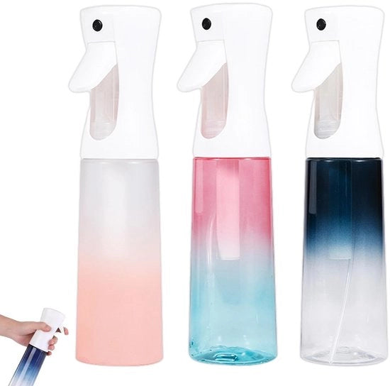 Set di Spruzzatori d'Acqua da Giardino da 3 pezzi - Flessi con Nebulizzazione Fine - 300 ml - Materiale Plastico Riciclabile - Giardinaggio/ Fiori - Design Translucido - Nebulizzatore d'Acqua