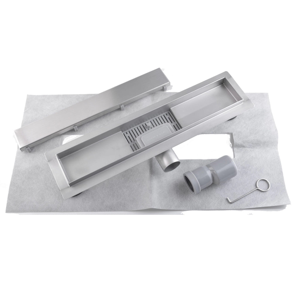 Canalina di Scarico 70x7 cm Piastrellabile in acciaio inox a Pavimento Bonussi