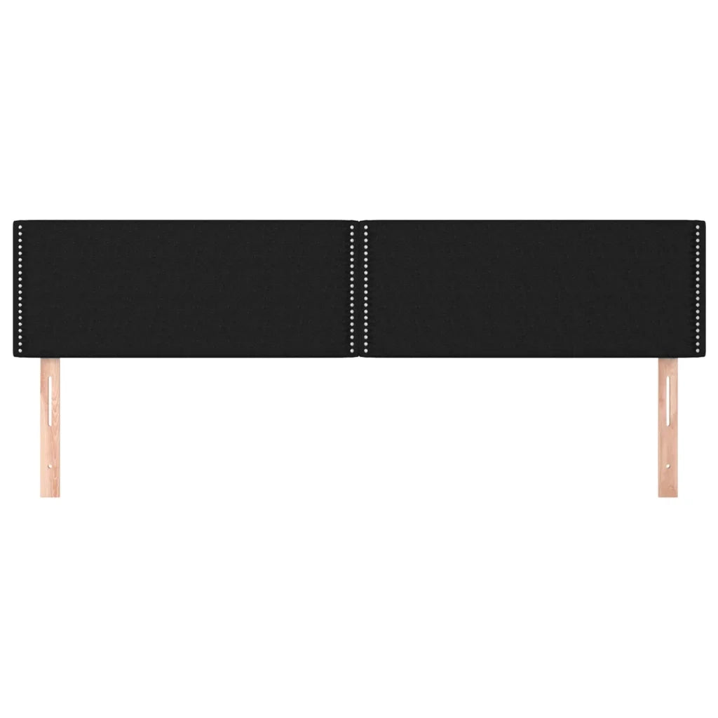 Testiera | Testata Nera 200x5x78/88 cm in Tessuto
