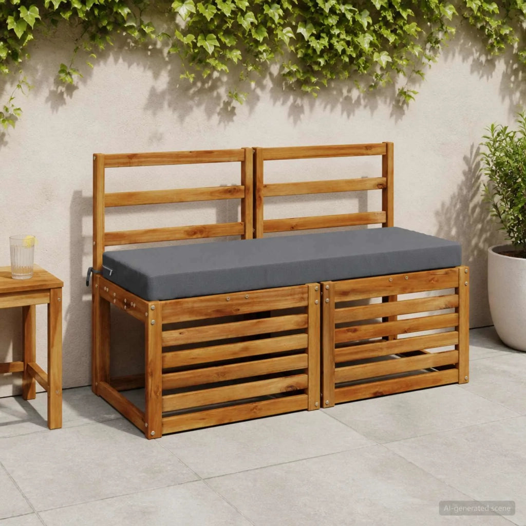 Cuscini per Panchina a 2 Pezzi SOEST 2 pz 100% Poliestere Blu 949729