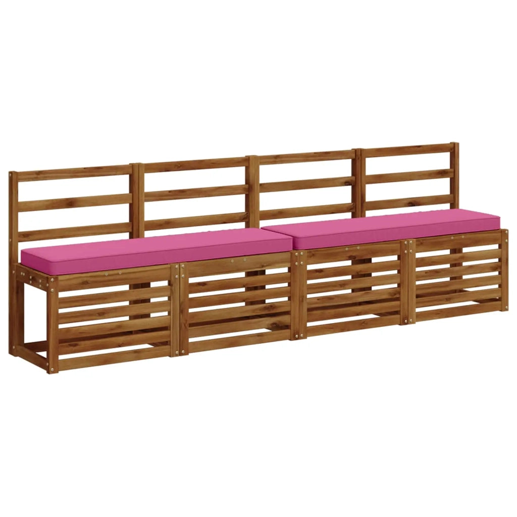 Cuscini per Panchina a 2 Pezzi VUGHT 2 pcs 100% Poliestere Rosa 950579