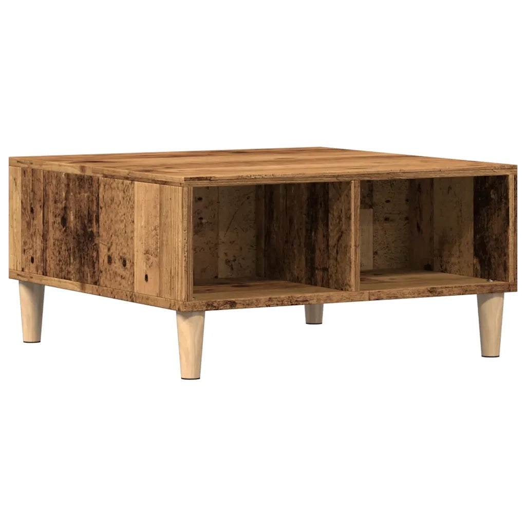 Tavolino da Salotto-Tavolino da soggiorno-Tavolo Legno Antico 60x60x30 cm Legno Multistrato