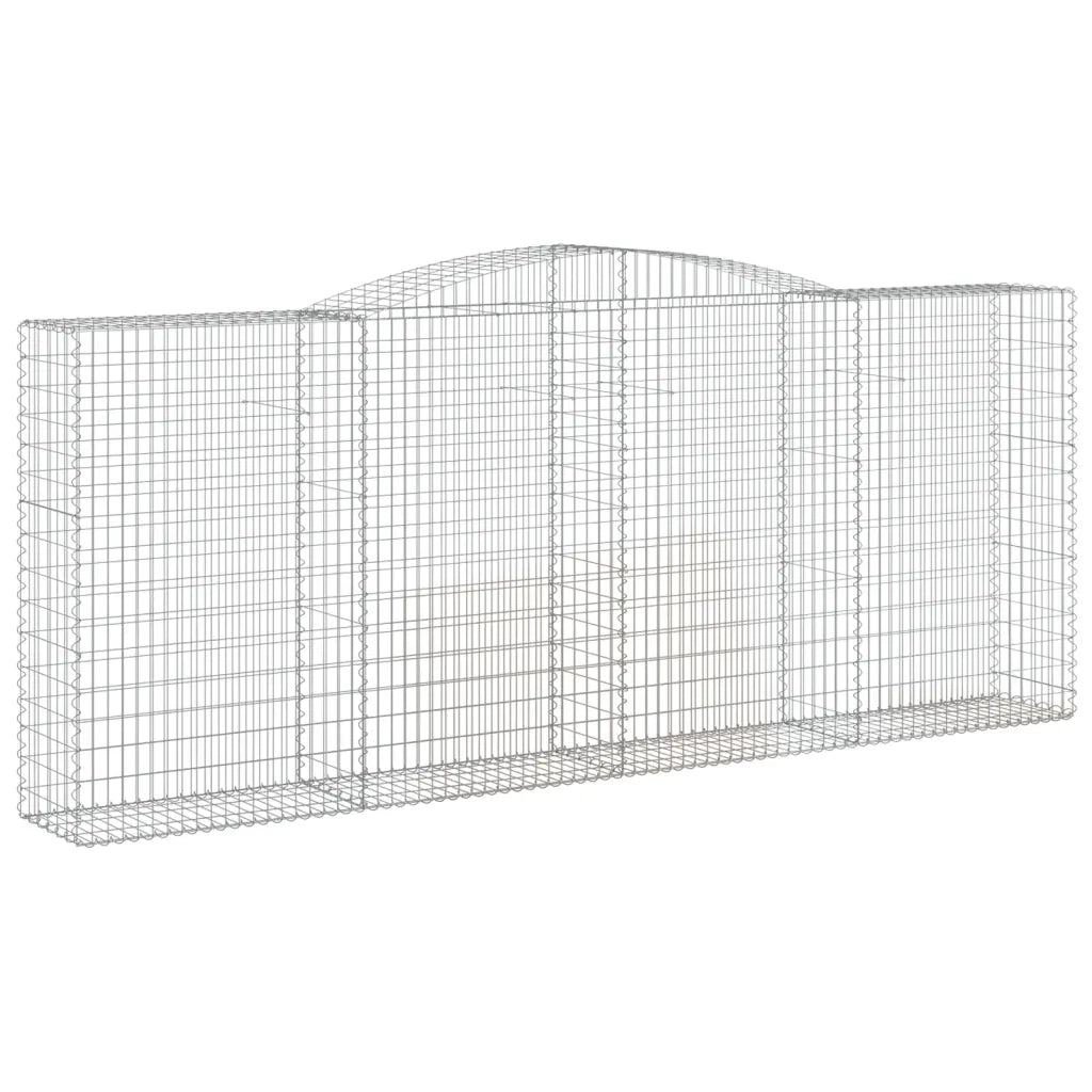 Cesti Gabbioni ad Arco 2 pz 400x50x160/180 cm Ferro Zincato 3147035