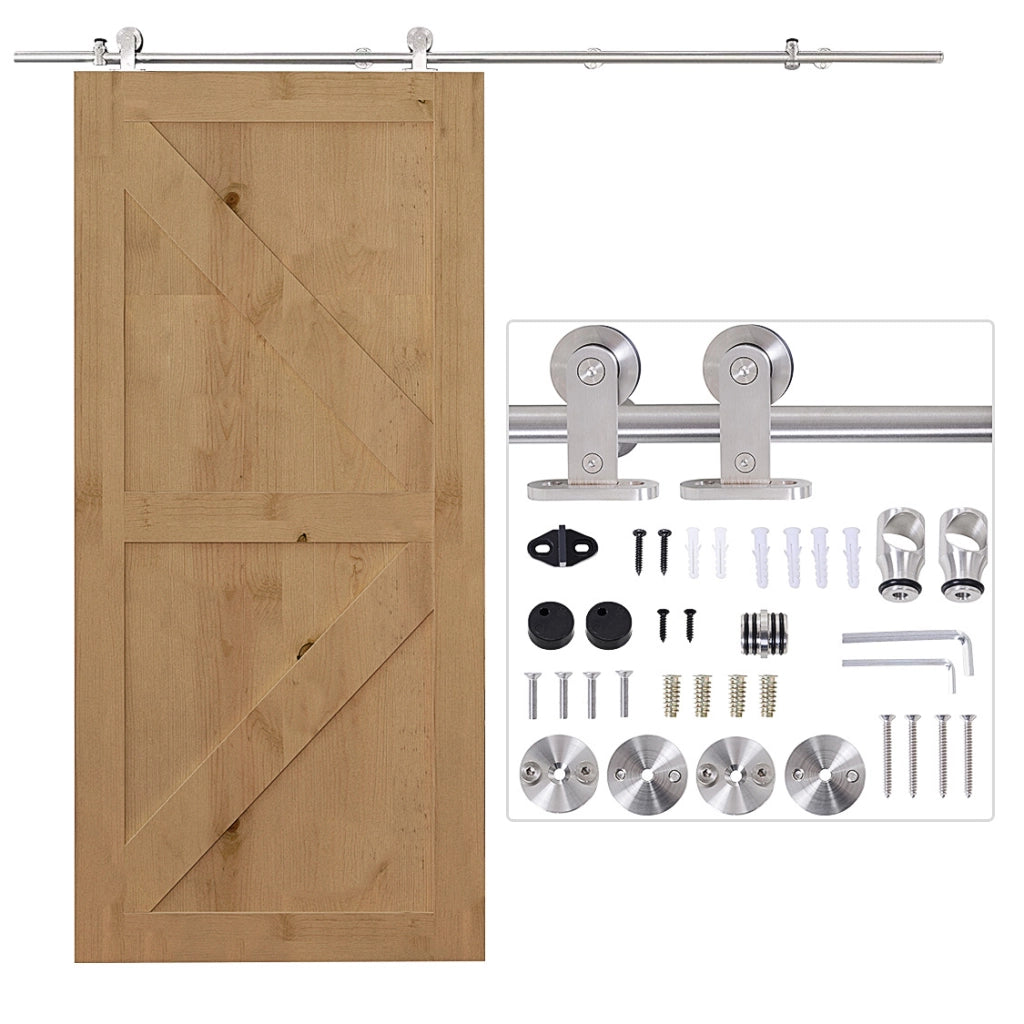 Kit Fissaggi per Porte Scorrevoli ¨C Zephmum ¨C Acciaio Inox 2,5x200 cm Argento