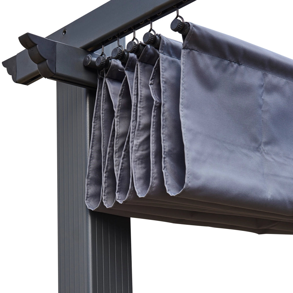 Pergola 3 × 3m CASSIS grigio - struttura in alluminio