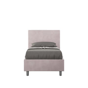 BS COM Letto singolo contenitore imbottito 80x210 microfibra glicine