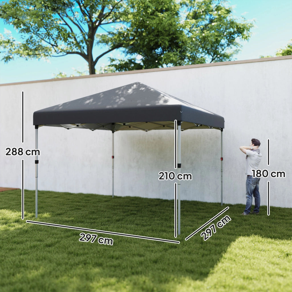 Tenda da giardino pieghevole 3x3 m ¨C Minimal ¨C grigio scuro