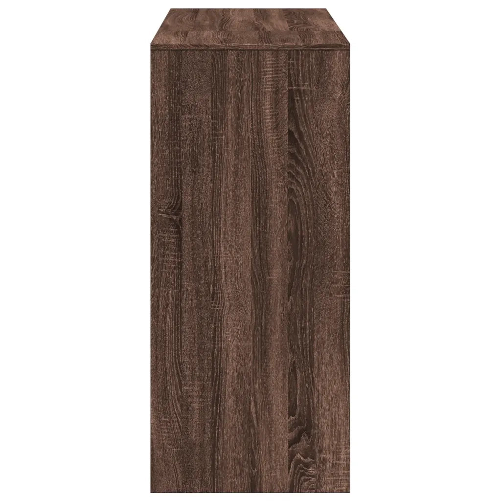 Tavolo Bar Ripiano Rovere Marrone 124x46x103,5 cm Multistrato 854397