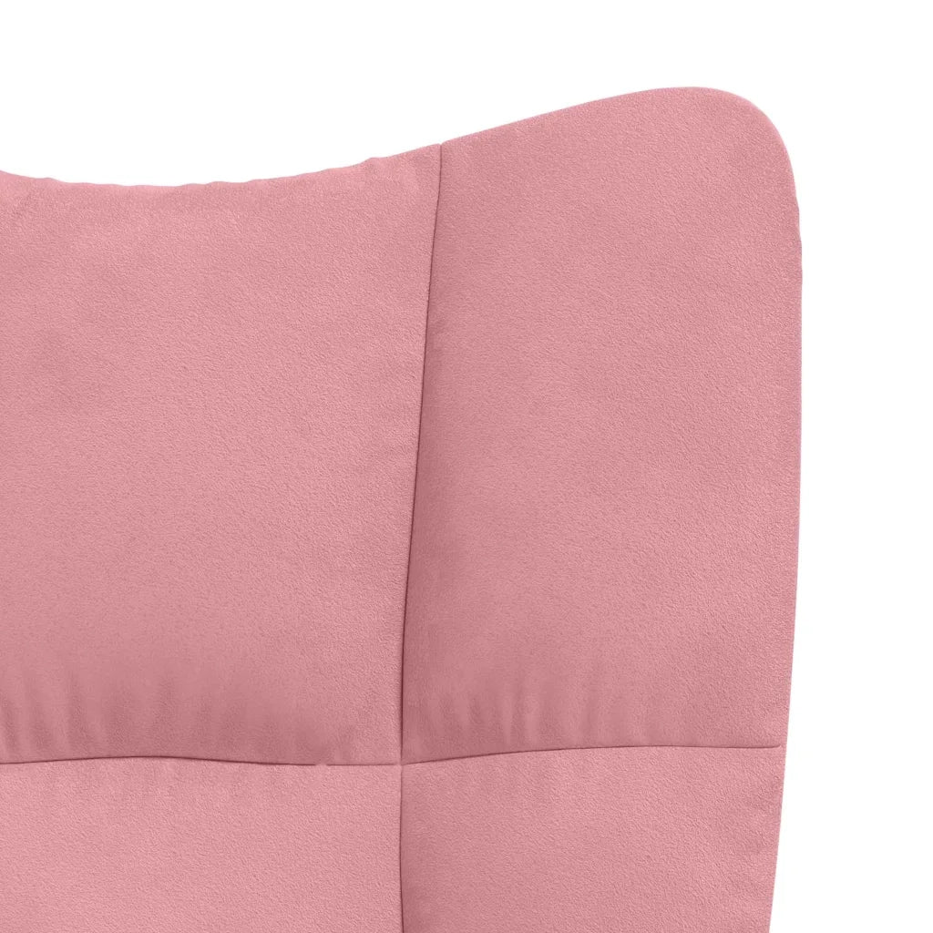 Sedia Relax Rosa in Velluto 328077