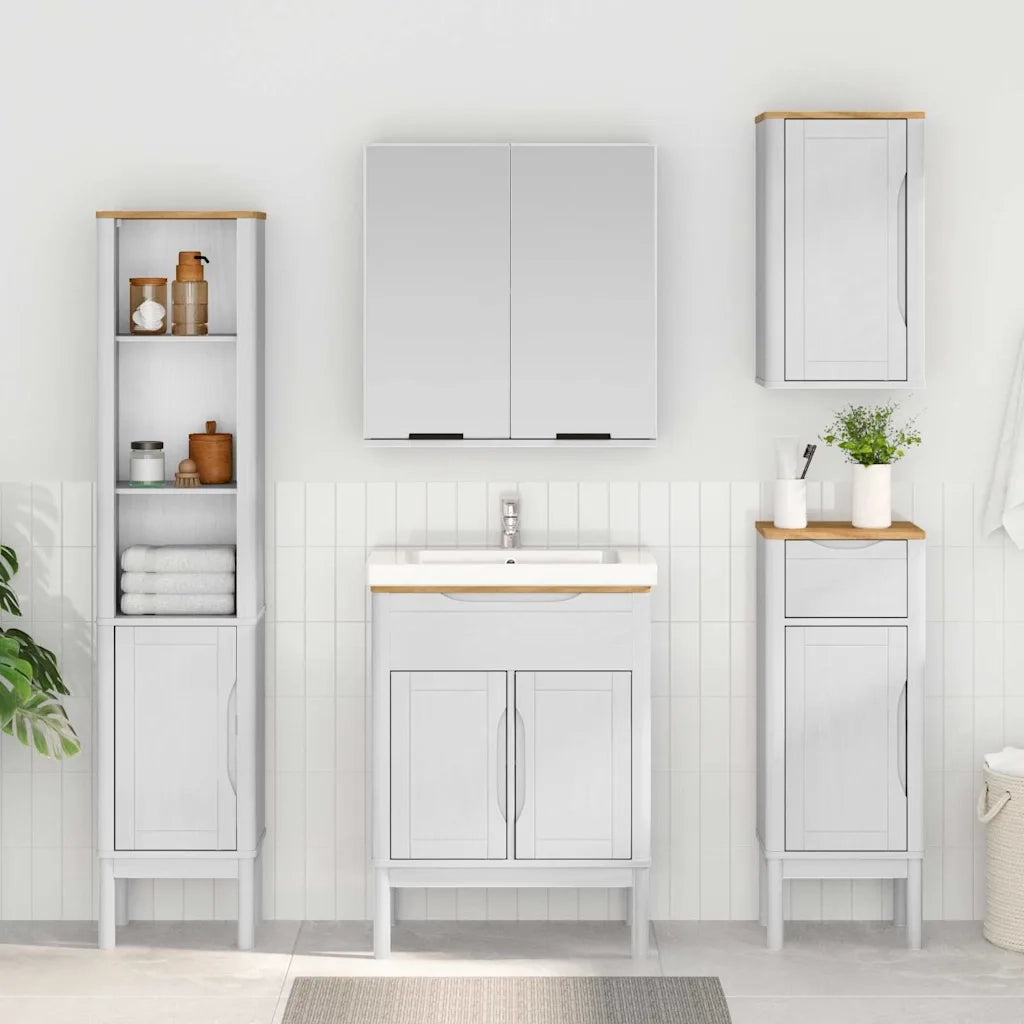 Armadio per Lavabo da Bagno FLORO Bianco 60 x 40 x 80 cm 42011242