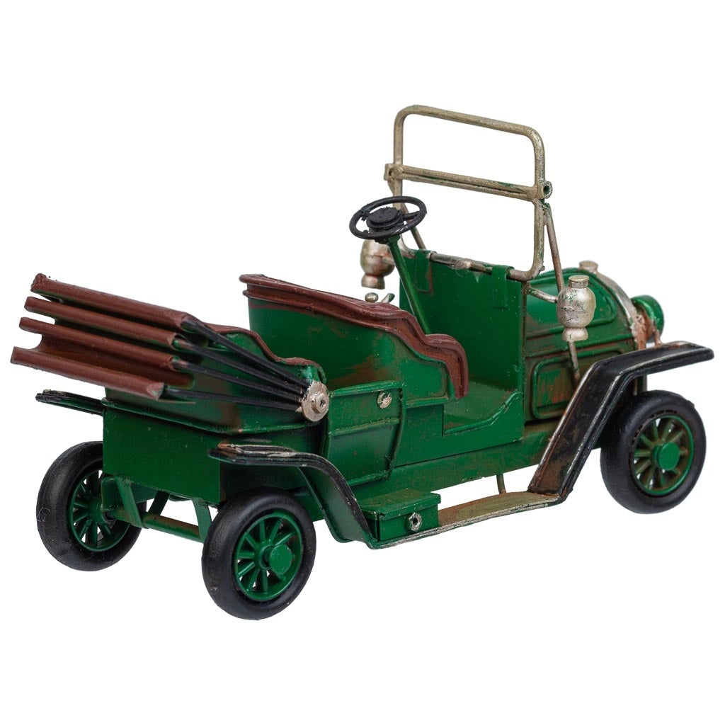 Auto in metallo verde 17x7x9,3h