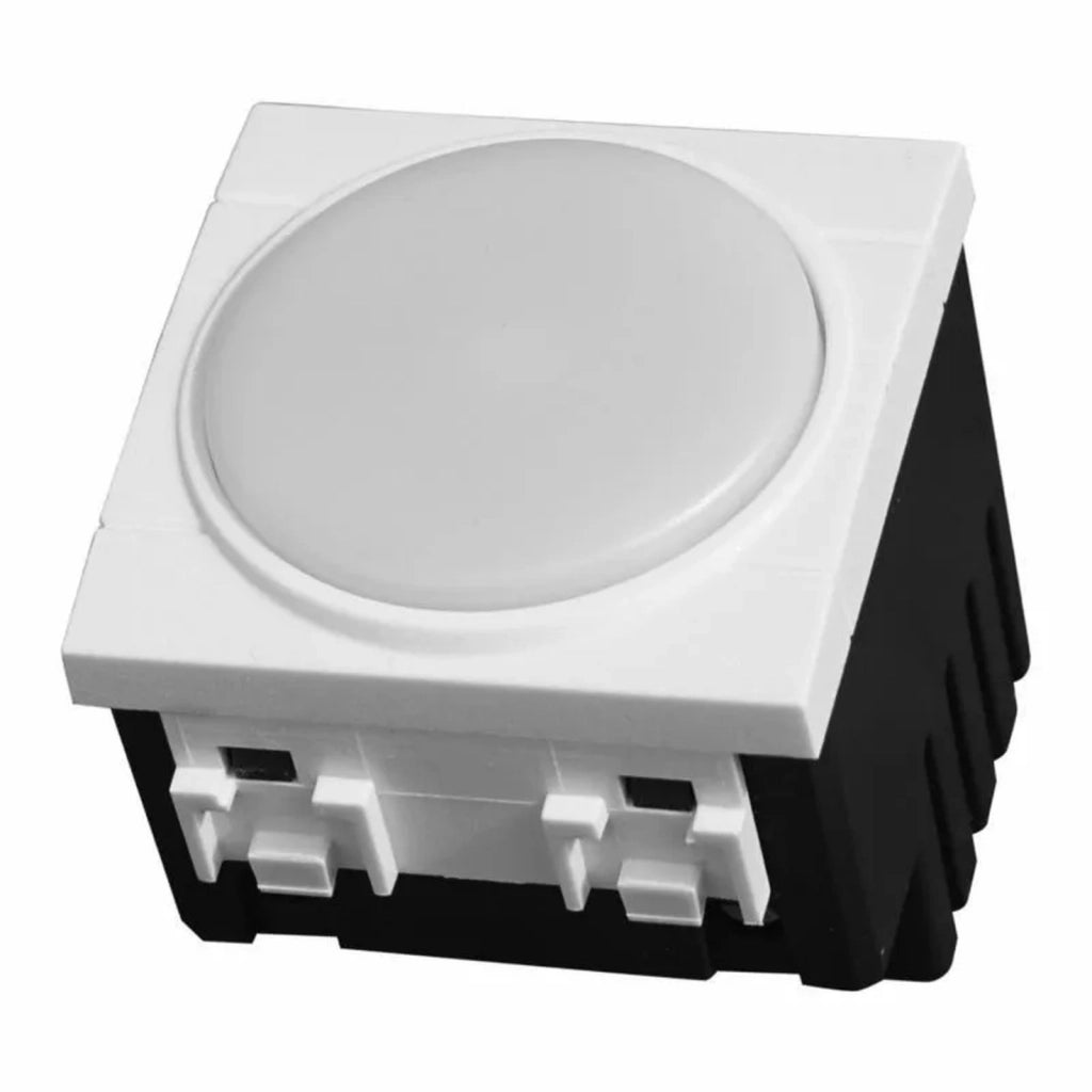 Serie Civile ETTROIT Bianco Compatibile Con Bticino Living Light (Lampada Led Segnapasso 2M 220V 6000K)