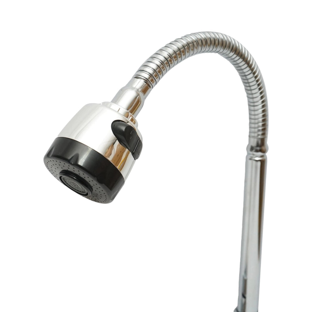 Rubinetto per lavello da cucina con beccuccio flessibile, aeratore a 2 funzioni, cromato lucido  Breckner Germany