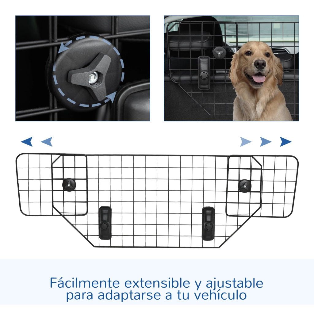 Barriera Protettiva Auto per Cani ¨C Minimal ¨C 90-120x40.5 cm Nero