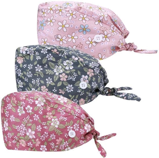 3 pezzi di copricapo per donne, cappello da lavoro regolabile, cappello da infermiera, cappello da infermiera, cappello da infermiera, cappello unisex, cappello, cappello da lavoro