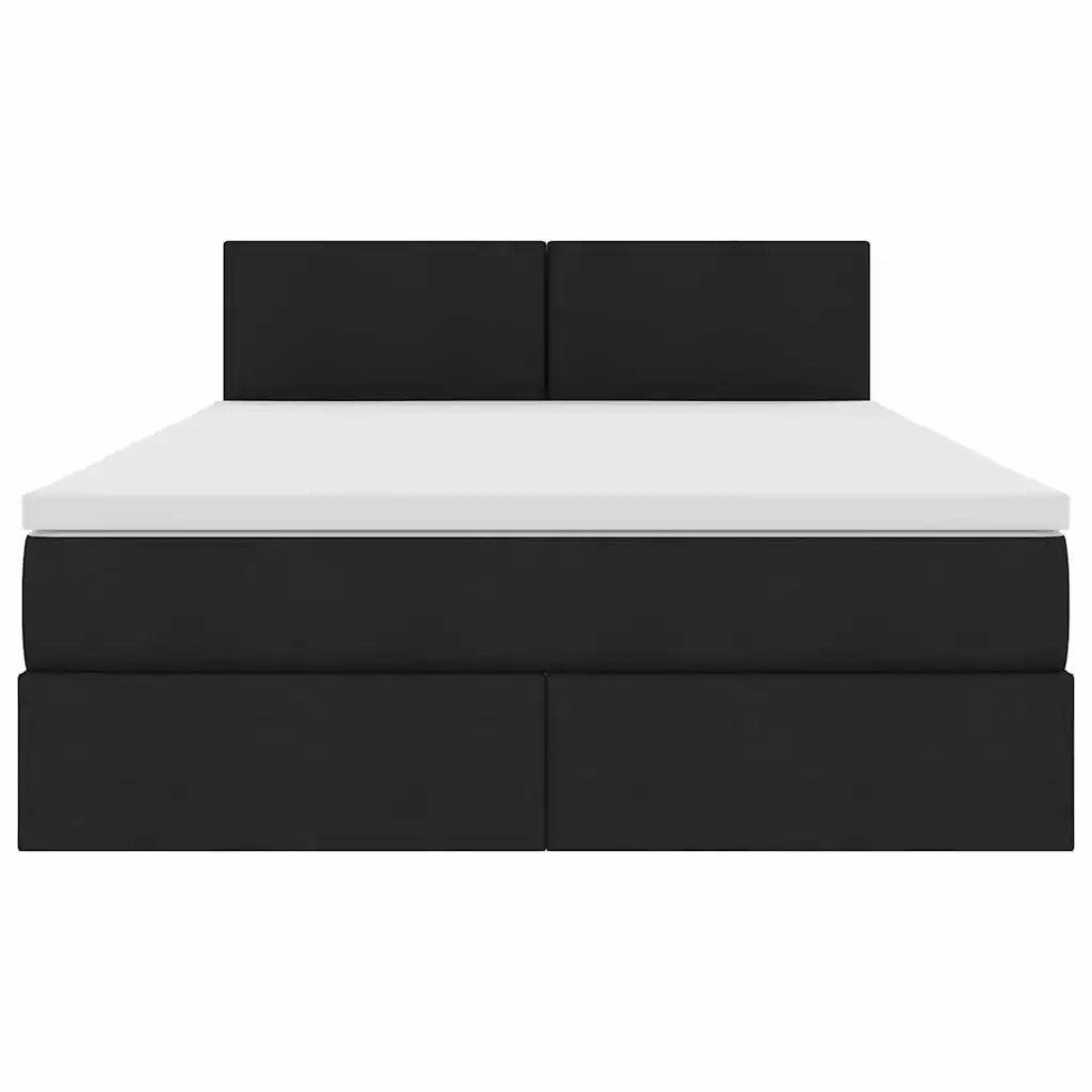 Letto con contenitore e materasso Nero 140 x 190 cm 3370445