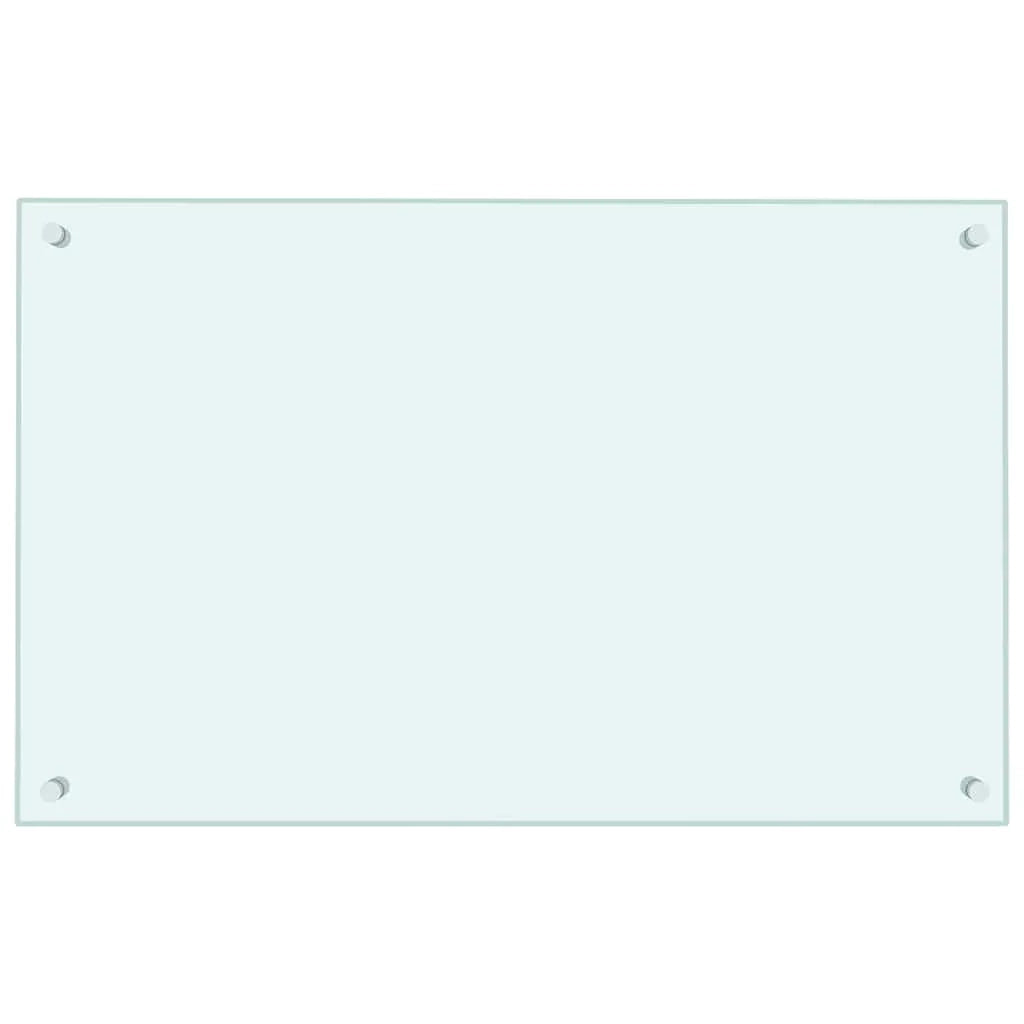 Set di 2 paraschizzi per cucina 80 x 50 cm stile moderno vetro temperato bianco paraschizzi 02_0055730