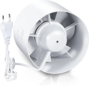 Ventilatore da soffitto 100 mm con valvola di ritorno - ventilatore silenzioso 130 m³/ora adatto per bagno, cucina, garage