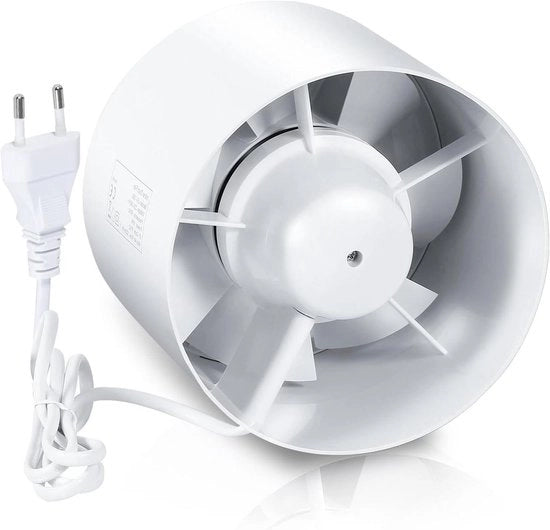 Ventilatore da soffitto 100 mm con valvola di ritorno - ventilatore silenzioso 130 m³/ora adatto per bagno, cucina, garage