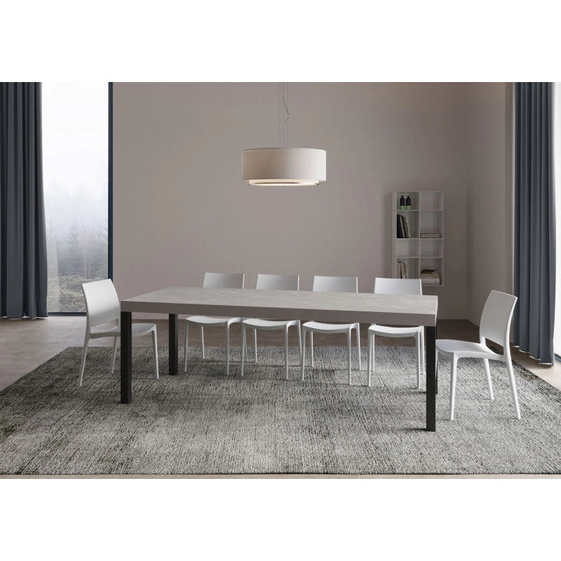 Tavolo allungabile 120/380x90 cm Everyday Premium telaio Antracite - Cashmere