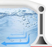 Barriera d'acqua per doccia in gomma autoadesiva - Protezione flessibile per piatti in zone umide - Striscia di chiusura per doccia
